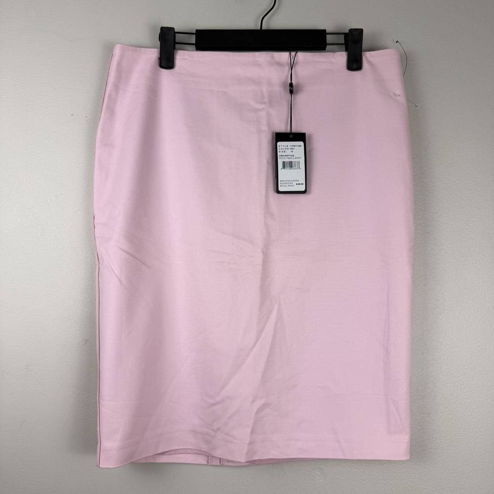 Adrianna Papell Pencil Skirt Women's Size 10 Pink Cotton Lined Stretch Career